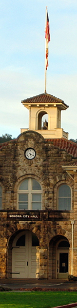 The town hall of the city of Sonoma, CA.
